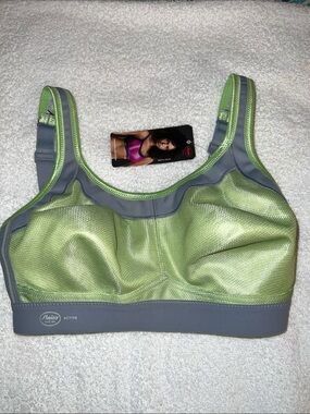 Anita Active Green and Gray High-Support Sports Bra